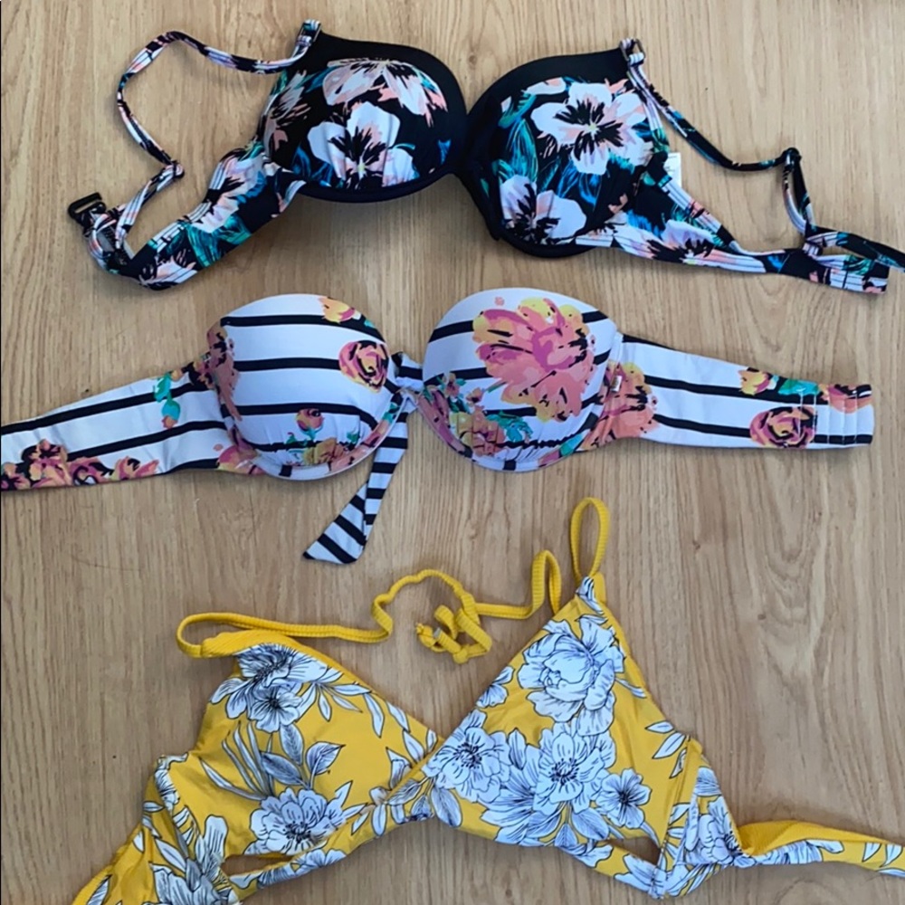 Set of three bikini top